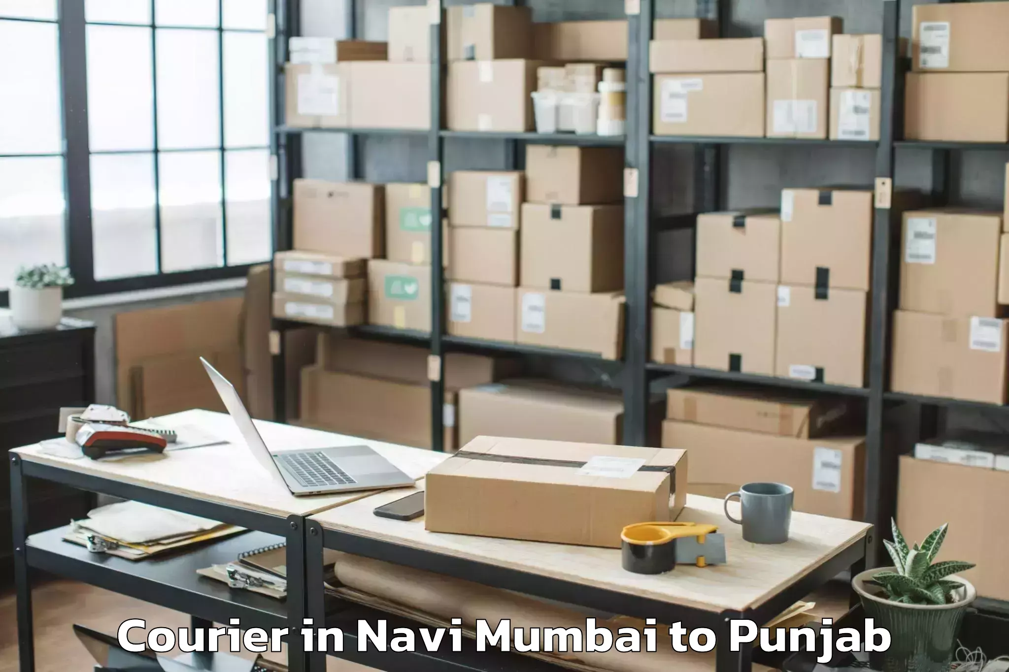 Get Navi Mumbai to Sanaur Courier